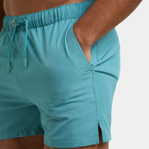Shorts de bain mi-longs pour homme, légers, en spandex et polyester, unis, imperméables, avec taille élastique et poches latérales - Product Image 6