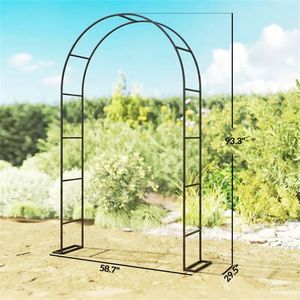 Arco e Struttura Nera per Giardino, Traliccio per Piante Rampicanti per Recinzioni e Cancelli da Giardino - Product Image 6