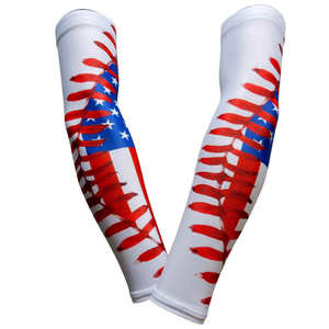 Manguitos de béisbol de camuflaje de moda, azul, morado, blanco, de elastano, compresión, refrigeración, protección UV, transpirables, de secado rápido, OEM - Product Image 3