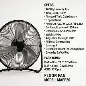Ventilador Axial Industrial de Fábrica OEM – Ventilador de Ventilación Comercial de Pared GAPIDF000 - Product Image 1