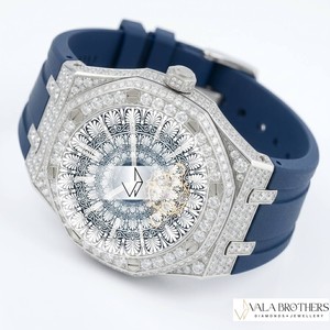 Reloj de Moda Audomers Piguat Royal Oakk Offshore Cronógrafo de Cuarzo con Diamantes, 42 mm, Acero Inoxidable, Octagonal, Analógico, Cristal - Product Image 2