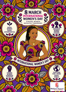 African Wax Print Fabric Ankara Cotton Textile 8 March Womens Day Custom OEM ODM Manufacturer Wholesale Supplier - Product Image 3