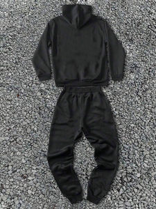 Conjunto Deportivo de Invierno 2026, Personalizado al por Mayor, Unisex, Corte Regular, Color Negro Sólido, 100% Poliéster, OEM, Lavado - Product Image 2