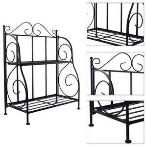 Estante Plegable de 2 Niveles, Color Negro, para Cocina y Baño, Almacenamiento de Cocina, Encimera RT - Product Image 5