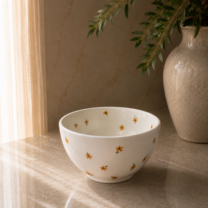 Handcrafted Ceramic Heart Print Bowl Smooth Gloss Finish with Deep Serving Shape for Chic Modern Table Styling - Product Image 5