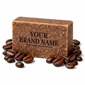 Savon exfoliant au café pour le corps, marque privée, pour une exfoliation en profondeur, l'élimination des taches brunes et l'éclaircissement de la peau, savon artisanal en gros OEM - Product Image 1