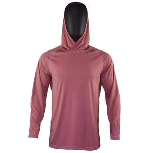 Premium Quality Custom Design Lightweight Men's Long Sleeves Hooded Fishing Shirt UPF 50 Anti-UV Solid Color Pullover Hoodies - Product Image 1