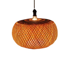 Lámpara colgante de diseño chino tradicional, lámpara de ratán, pantalla tejida de bambú para cocina, Hotel, Villa, hecho a mano, Vietnam - Product Image 5