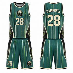 Uniforme de basketball sublimé, personnalisation en gros, design graphique, logo, nom, numéro, couleurs, tissu respirant et anti-humidité - Product Image 2
