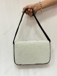 Bolso de Hombro Tipo Clutch con Cuentas Negras, Forro de Satén y Cierre Magnético, para Compradores Mayoristas de Marca Privada y Exportación - Product Image 6