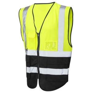 Chaleco DE SEGURIDAD reflectante de poliéster Hi Vis con logotipo personalizable impermeable con múltiples bolsillos - Product Image 1