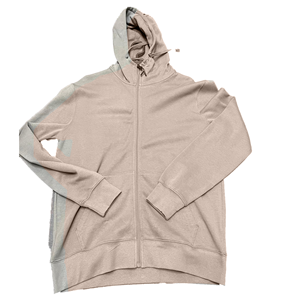 Veste polaire à capuche pour homme, couleur unie, fermeture éclair, style décontracté, pour l'automne, manches classiques, mélange de polyester et de coton - Product Image 5