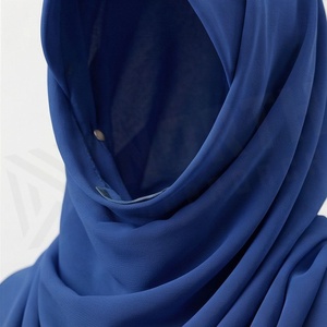 Hiyab de Chifón de Color Sólido para Mujer, Transpirable, para Uso Diario, Pañuelo Islámico - Product Image 4