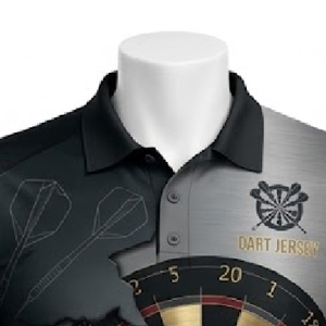 Polo de dardos premium con diseño personalizado, que absorbe la humedad y es transpirable, para entrenamiento y competición de dardos, uso en equipo, fabricación OEM/ODM. - Product Image 5