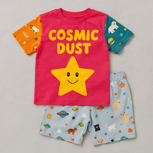Conjunto de Ropa de Verano para Niños, Top Cómodo con Pantalones Cortos, Ropa Casual Transpirable, Servicio de Suministro Directo con Talla Personalizada - Product Image 2