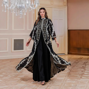 <b>Eid</b> Women Modest Simple Evening Abaya <b>Dresses</b> Floor-Length 100% Cotton Eco-Friendly Ramadan Party - Product Image 4