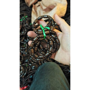 Joyería de Estilo Religioso para Aniversario, Hecha a Mano, Diseño Floral Feng Shui, Pulsera Clásica de Cuentas de Madera Negra - Product Image 4