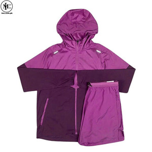 Conjunto de Chaqueta Cortavientos con Capucha para Hombre, Diseño Color Block, Transpirable, de Secado Rápido, Deportivo, de Dos Piezas con Cierre, Informal, para Primavera - Product Image 1