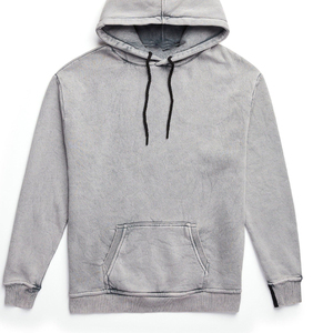 Sudadera con capucha extragrande para hombre, estilo vintage desgastado, forro polar de 400 GSM, estilo lavado ácido, para invierno, con bolsillo Kingrod - Product Image 3