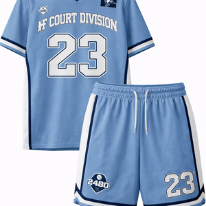 ชุดกางเกงบาสเก็ตบอลโอเวอร์ไซส์สำหรับผู้ชายแบบสั่งทำพิเศษ เสื้อยืดและกางเกงขาสั้นสไตล์วาร์ซิตี้สตรีทแวร์แบบสั่งทำพิเศษ ชุดกีฬาแบบเข้าชุด - Product Image 3