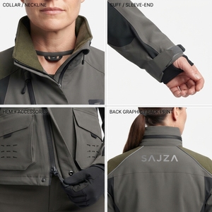 Women's Waterproof Modular Windproof Sustainable <b>Techwear</b> Recycled Ocean Nylon Hunting <b>Jacket</b> Custom OEM Tactical Sling Bag Coat - Product Image 4