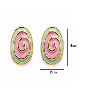 Pendientes de Perlas Vintage para Mujeres y Niñas, Diseño en Espiral Antideslustre, Joyería Ligera - Product Image 4