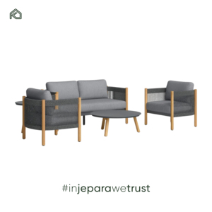 Ensemble de meubles de jardin et de patio modernes, durables et écologiques en teck pour villa et hôtel - Product Image 3