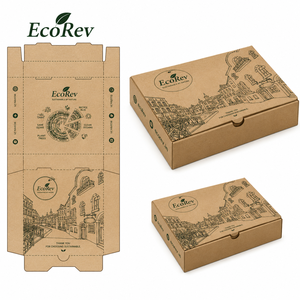 EcoRev Wholesale Eco-Friendly Biodegradable Disposable Printed Hexagon Corrugated Board <b>Folders</b> - Product Image 3