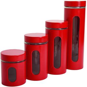 Modern Stainless Steel <b>Storage</b> Jar Canister Set Gold Finish <b>Kitchen</b> Food <b>Storage</b> <b>Containers</b> with Lid - Product Image 2
