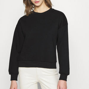 Sudadera Casual de Manga Larga con Cuello Redondo y Bordado de Color Sólido para Mujer - Algodón/Fibra de Bambú Ecológica y Transpirable - Product Image 1