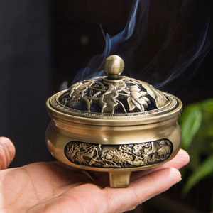 Brûleur d'encens Bakhoor artisanal de style arabe et indien, respectueux de l'environnement, en matériaux naturels pour copeaux d'Oud, parfum d'ambiance pour la maison, cadeaux - Product Image 2