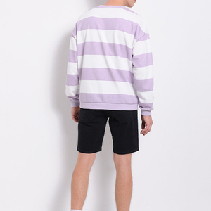 เสื้อสเวตเชิ้ตคอกลมสีขาวลาเวนเดอร์แบบยูนิเซ็กซ์ ทรงปกติ ผ้าฝ้ายถัก สไตล์ลำลอง ปักลาย аппліке สำหรับฤดูหนาว - Product Image 3
