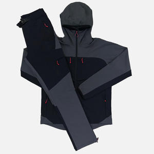 Conjunto de Chaqueta y Pantalones Deportivos Impermeables de Nailon para Hombre, con Logotipo Personalizado, Estilo Urbano Otoñal, Transpirable, Tallas Grandes, Dos Piezas - Product Image 4