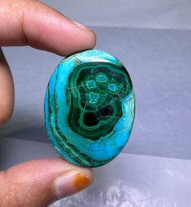 Prix de gros - Pierre précieuse naturelle Chrysocolle Malachite de haute qualité, taille cabochon, faite à la main pour la fabrication de bijoux, verte, 63 carats - Product Image 2