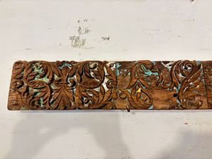 Panel de Madera de Teca Vintage con Grabado Fino en Relieve para Decoración de Pared en Hogar, Oficina, Sala de Estar, Comedor, Puerta y Dormitorio - Product Image 5