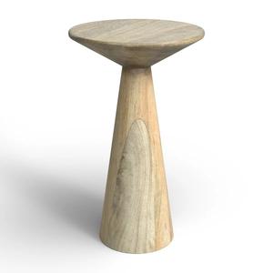 Table d'appoint sculpturale en forme de cône avec surface ronde lisse, forme équilibrée et style contemporain intemporel pour bars - Product Image 5