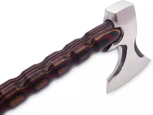Handmade <b>Axe</b> D2 Steel Blade Wood <b>Handle</b> With Leather Sheath Outdoor Knife - Product Image 3