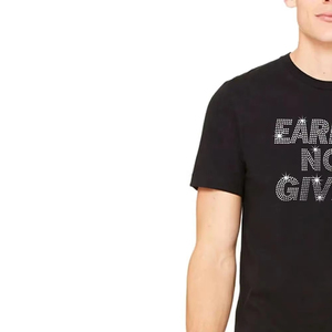 เสื้อยืดคอกลมแฟชั่นผู้ชาย ผ้าซาติน ตกแต่งด้วยคริสตัล สวมใส่สบาย ทรงหลวม ระบายอากาศได้ดี แห้งเร็ว เหมาะสำหรับฤดูร้อน - Product Image 2