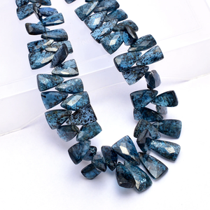 Perles de kyanite indigo AAA+ facettées en forme de trilène, 5x10mm-7x12mm, kyanite bleue mousse naturelle, pierres semi-précieuses pour bijoux - Product Image 4