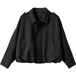 Trendy <b>Women's</b> <b>Suede</b> Leather Genuine Bomber <b>Jacket</b> Breathable Autumn Winter High Quality Solid <b>Women's</b> <b>Jackets</b> - Product Image 1