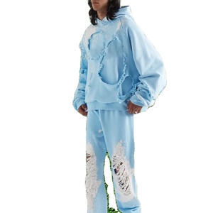 เสื้อวอร์มแบบสวมหัวประดับพลอยเทียมขนาดใหญ่สำหรับผู้ชายจัดส่งรวดเร็วเสื้อผ้าลำลองไซส์ใหญ่พิเศษสำหรับฤดูหนาวลายพื้น - Product Image 3