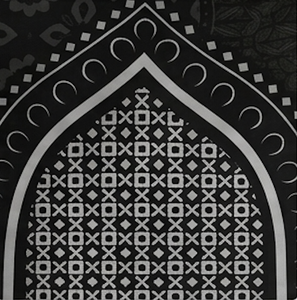 Tapis de prière islamique portable de luxe noir, imperméable, léger, pliable, avec pochette de transport - Product Image 3