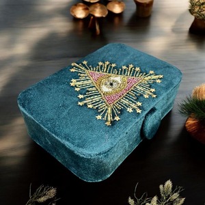 Beaded Jewelry Storage Box Handmade Decorative Gift Case Premium Craft Box Bulk Supply by whimsy art craft - Product Image 4