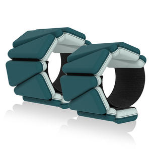 MOWIN En gros, Bandes <span class=keywords><strong>de</strong></span> poignet triangulaires en silicone bicolores réglables avec Velcro pour haltères <span class=keywords><strong>de</strong></span> fitness et <span class=keywords><strong>de</strong></span> gym, écologiques, 2LB - Product Image 5