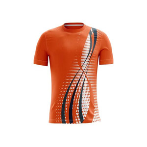 เสื้อยืดระบายอากาศได้ดีแห้งเร็วสำหรับผู้ชายเสื้อยืดแบบถักความยาวสั้นแบบลำลองออกแบบและพิมพ์ลายได้ตามต้องการ - Product Image 4