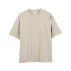 เสื้อยืดโอเวอร์ไซส์ผู้ชายสไตล์วินเทจ ซักฟอกแบบดิสเทรส สำหรับฤดูใบไม้ผลิและฤดูร้อน  รับสกรีนโลโก้ของคุณเอง ผ้าฝ้าย 100% เนื้อหนา ซักย้อมแบบแอซิดวอช - Product Image 3