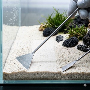 Outils d'aquarium, grattoir à sable, 12,5 pouces, acier inoxydable, fabricant en gros - Product Image 1