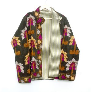 Suministro al por Mayor de Chaquetas Acolchadas de Algodón 100% Bordadas para Mujer, Estilo Retro Bohemio, Ecológicas y Transpirables de Fábrica - Product Image 6