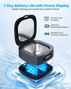 Limpiador Ultrasónico de Escritorio 50kHz con Temporizador Digital, Luz UV y Botón de Limpieza para Electrodomésticos Dentales y del Hogar - Product Image 5