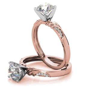แหวนหมั้นเพชรทรงกลมเพาะเลี้ยงในห้องปฏิบัติการ ทองคำแท้ 18K/22K หรูหรา ประดับลายดอกไม้น่ารัก ได้รับการรับรองจาก IGI เหมาะสำหรับงานแต่งงานและวันครบรอบแต่งงาน - Product Image 2